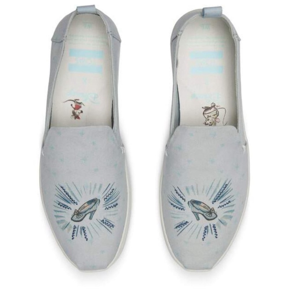 Disney X Tom’s Blue Cinderella Deconstructed Alpargata Shoes Size 10